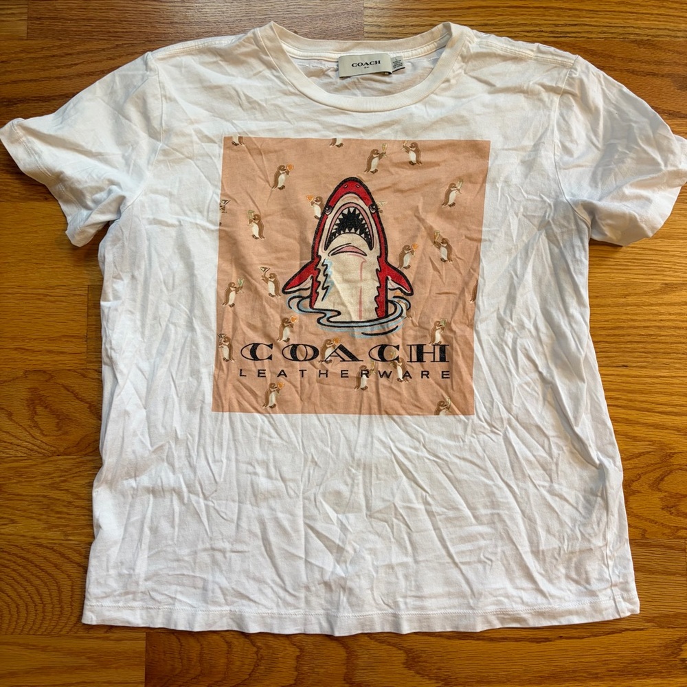 Coach leatherwear sharky shark t-shirt size large